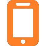 Mobiele telefoon oranje 150x150